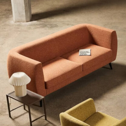 divano 3 posti con gambe in legno imbottito sea shell luxy