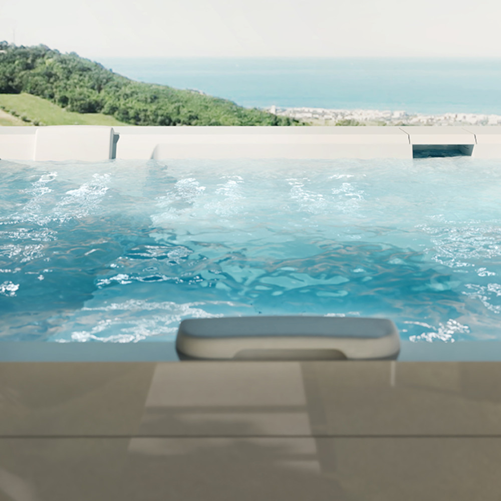 minipiscina idromassaggio cromoterapia incasso dettaglio stage 250 relax design