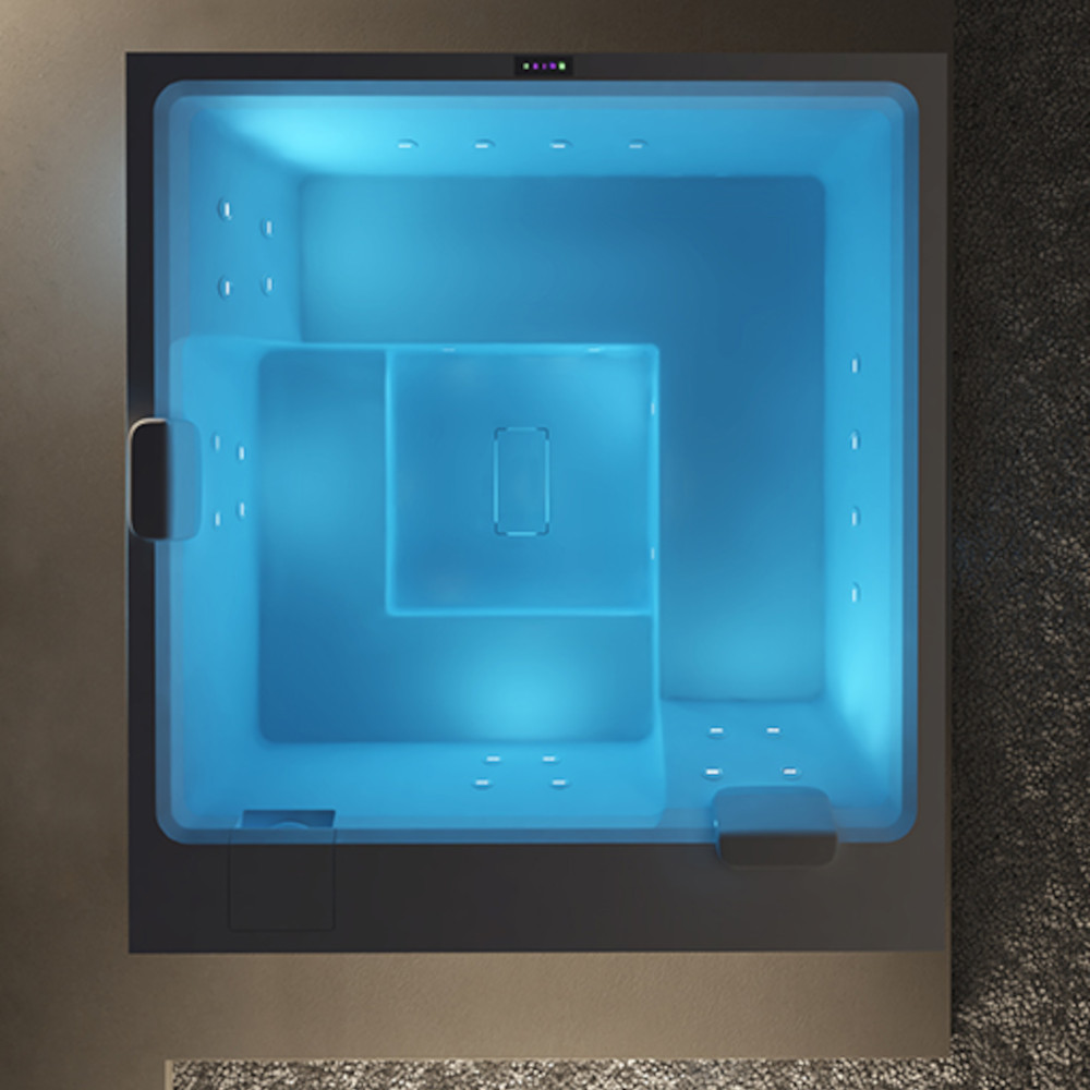 minipiscina idromassaggio freestanding cromoterapia vetroresina stage 220 relax design