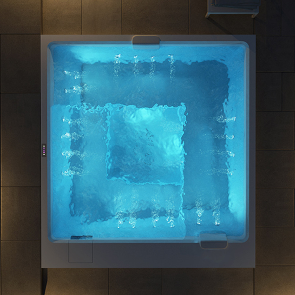minipiscina vetroresina idromassaggio cromoterapia freestanding stage 250 relax design