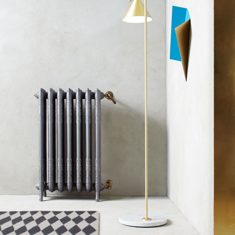hydraulic radiator retro design cast iron colorful baroque caleido
