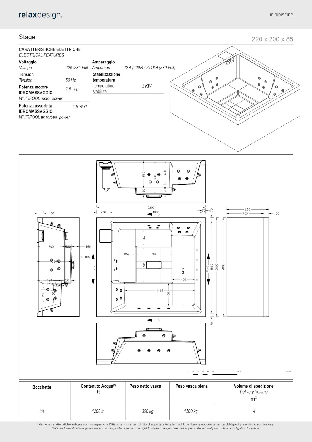 data sheet minipisicna stage 220 relax design
