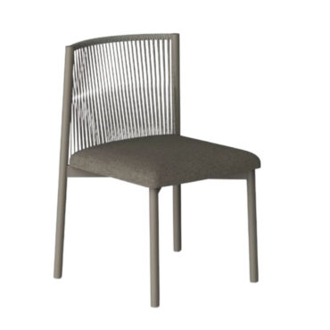 sedia living imbottita struttura in acciaio frame out luxy