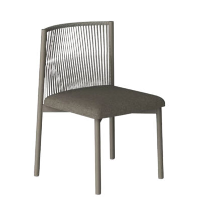 sedia living imbottita struttura in acciaio frame out luxy